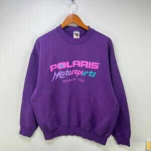 Vintage 90s Polaris Motorsport Iowa Sweatshirt 2XL